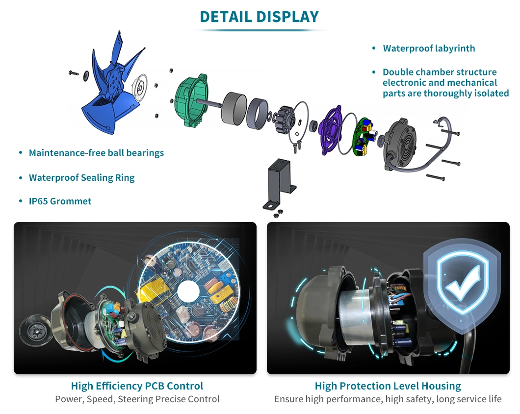 RoHS Compliant Eco-Friendly Ec Brushless AC Cooling Motors for Fan