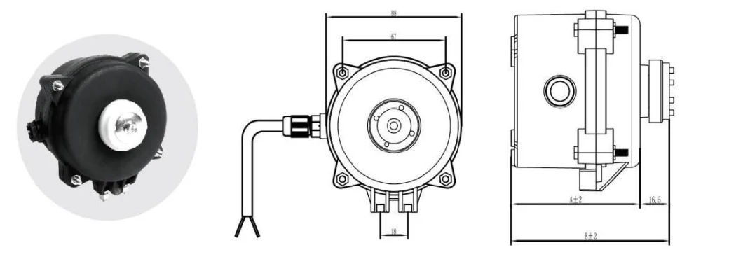 Newest High Efficiency with Widely Voltage Ec Freezer Fan Motor for Refrigeration, Cooling