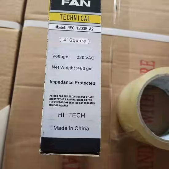 120*120*38 AC DC Mini ventilateur de refroidissement axial ventilateur carré d'échappement